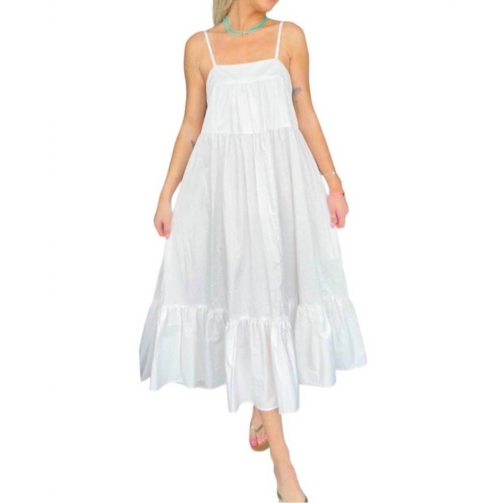 Mikoh White Sakura Midi Summer Dress in Bone Color size 2 / M